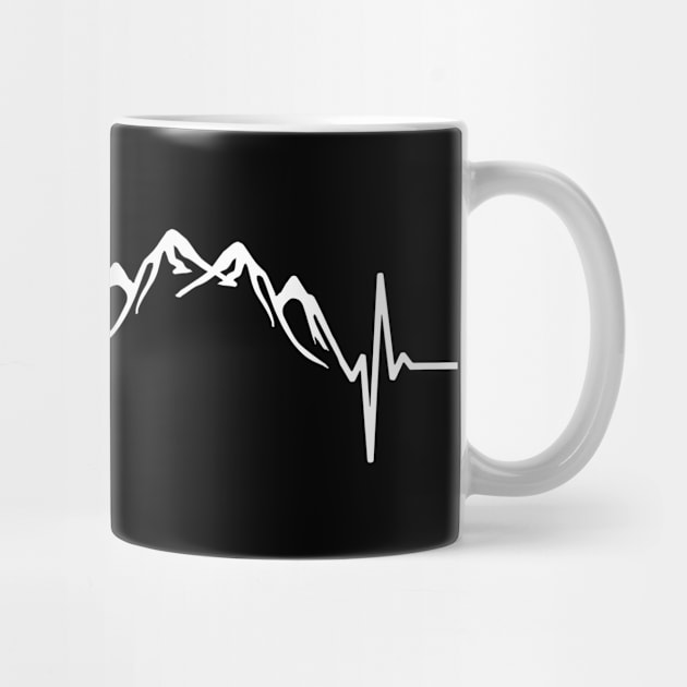 Mountain Heartbeat Gift For Mountain Lovers & Hikers by OceanRadar